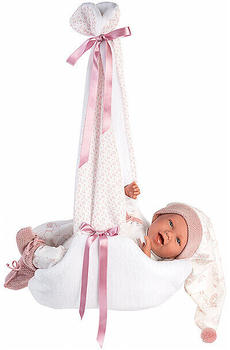 Llorens Babypuppe mit Hängewiege rosa 42 cm