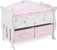 CHIC2000 Puppenwickeltisch "Stars Grey" mit 3 Stauf&auml;chern