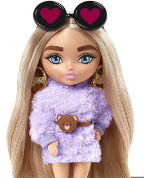 Barbie Extra Mini Puppe (Blonde Pigtails Purple Hoodie)