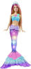 Mattel HDJ36, Mattel Barbie Malibu Zauberlicht Meerjungfrau Puppe HDJ36