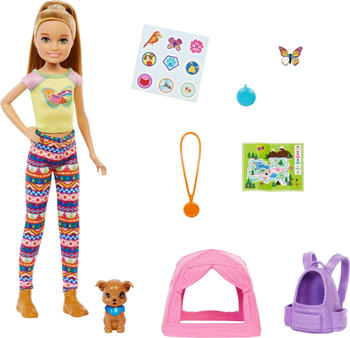 Barbie Barbie It takes two! Camping' Spielset mit Stacie Puppe und Hündchen & Zubehör