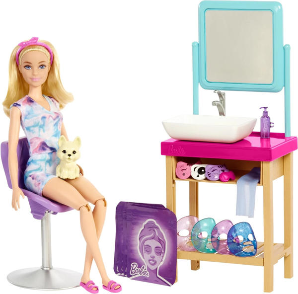 Barbie Glitzer-Gesichtsmasken Wellnesstag - Spielset