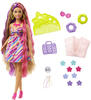 Mattel Barbie HCM87/HCM89, Mattel Barbie Barbie Totally Hair Puppe im Blumenlook