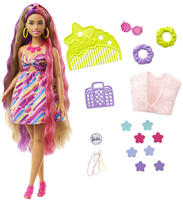 BARBIE HCM89, MATTEL HCM89 Barbie Totally Hair Puppe (blond/pinke Haare) inkl.