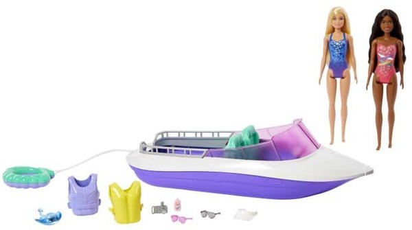 Barbie Mermaid Power Dolls & Boat Playset, Toy For 3 Year Olds & Up (HHG60)