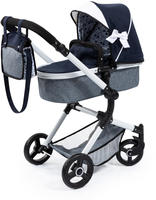 Bayer Design Kombi Puppenwagen Neo Vario mit Tasche blau/wei Puppenwagen