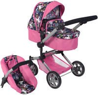 CHIC2000 Kombi-Puppenwagen "Linus, Einhorn" mit Babywanne und Autositz