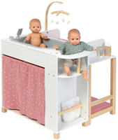MUSTERKIND Puppen Pflegecenter "Viola, wei&szlig;/natur/rosa" aus Holz und Musselin-Stoff