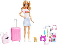 Barbie Anziehpuppe "Reiseset mit H&uuml;ndchen & Urlaubs-Zubeh&ouml;r" inklusive Puppe