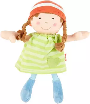 Sigikid Stoffpuppe Brenda Bilipup grün mit braunen Haaren (39410)