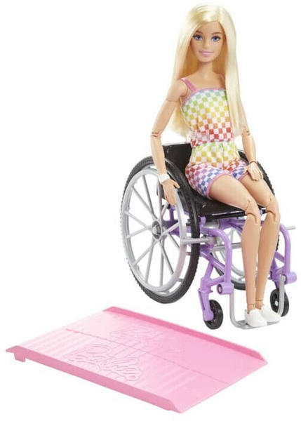 Barbie Puppe mit Rollstuhl und Rampe #194 (HJT13)
