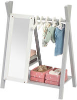 MUSTERKIND Puppenkleiderschrank "Puppen-Garderobe - Viola, grau/wei&szlig;"