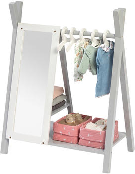 Musterkind Puppen-Garderobe Viola grau/wei&szlig;