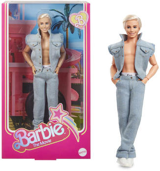 Barbie The Movie - Ken Puppe im Jeansoutfit und Original Unterwäsche (HRF27)