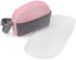 Puppen-Wickeltasche Melange grau-rosa