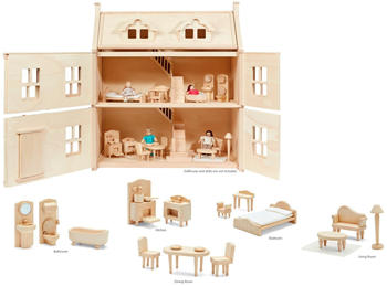 Plan Toys Viktorianisches Puppenhausmöbel-Set