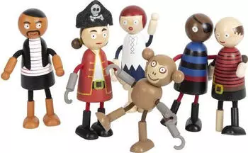 Legler Biegepuppen Piraten 6er Set