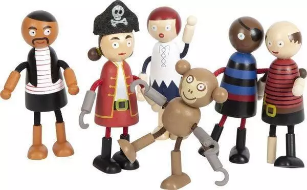Legler Biegepuppen Piraten 6er Set