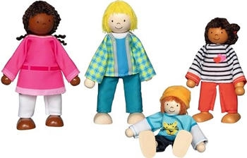 Goki 51463 Biegepuppen Interkulturelle Familie