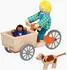 Goki Lastenfahrrad mit 2 Biegepuppen und Hund, Holz (51462)