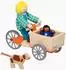Goki Lastenfahrrad mit 2 Biegepuppen und Hund, Holz (51462)