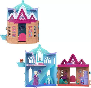 Mattel Frozen Storytime Stacker Winter Animal Fun Spielset mit Elsa Puppe (JFG28)
