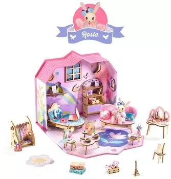 Djeco Mi House Rosie Miniaturhaus-Kreativset mit Möbeln (DJ08033)