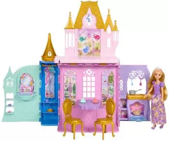Mattel Disney Princess Close & Carry Schloss mit Rapunzel-Puppe (JLK27)