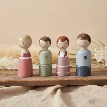 Little Dutch Puppenhaus-Erweiterungsset Familie Rosa 4 Figuren