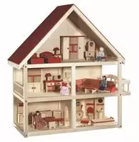 roba Puppenhaus "Villa Bunt" 3-st&ouml;ckig, inkl. M&ouml;bel und Puppen