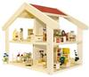 Rülke Holzspielzeug 23181 Puppenhaus, holzfarben, rot