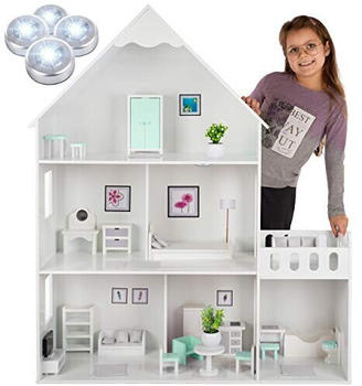 KinderplayGreen Puppenhaus mit Zubehör - grün (GS0023A)