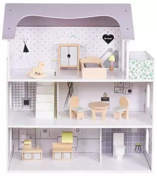 Coemo Puppenhaus Anna Villa m&ouml;bliert
