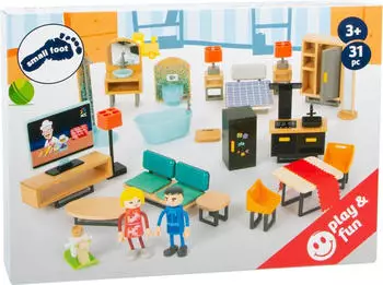 Small Foot Design Puppenhausm&ouml;bel Komplett-Set 31-teilig (11742)