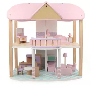 Coemo Puppenhaus Sandy m&ouml;bliert