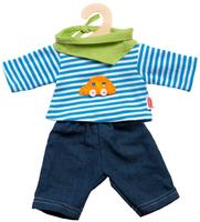 Heless 1315, Heless Puppen-Jeans mit Streifenshirt, klein, Gr. 28-35 cm blau