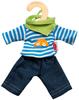 Heless Puppen-Jeans mit Streifenshirt, mini, Gr. 20-25 cm blau, Puppenzubehör...
