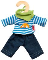 Heless 9315, Heless Puppen-Jeans mit Streifenshirt, mini, Gr. 20-25 cm blau