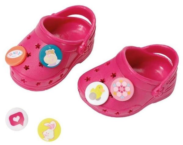Zapf Creation BABY born Puppenkleidung Schuhe Clogs mit Pins Bordeaux,