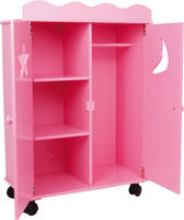 Small Foot 2880, Small Foot - Wooden Dolls Wardrobe Pink