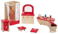 goki Puppenm&ouml;bel Badezimmer f&uuml;r Puppenhaus