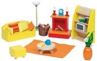 Goki 51904, Goki Dollhouse Furniture Living Room 24dlg.