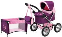 Bayer Puppenwagen "Trendy" inklusive Puppen-Reisebett und Umh&auml;ngetasche
