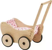 Pinolino 262005-7, Pinolino Puppenwagen 'Trixi' komplett mit Bettzeug Herzchen Rosa Pinolino 262005-7, Pinolino Puppenwagen 'Trixi' komplett mit Bettzeug Herzchen Rosa