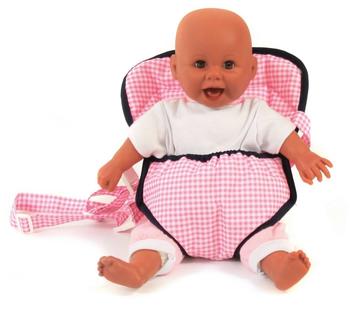 Bayer Chic 2000 Puppen-Tragegurt Pink Checker (78246)