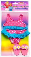 Heless Puppen-Bikini, mit Badeschl&auml;ppchen, Gr. 35-45 cm