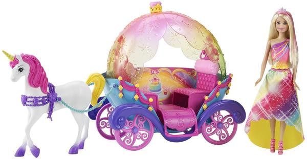 Barbie Re­gen­bo­gen Prin­zes­sin Ein­horn und Kut­sche