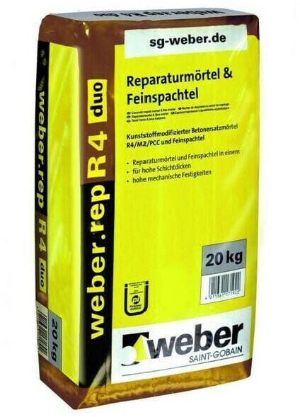 SG-Weber weber.rep R4 duo 20kg zementgrau