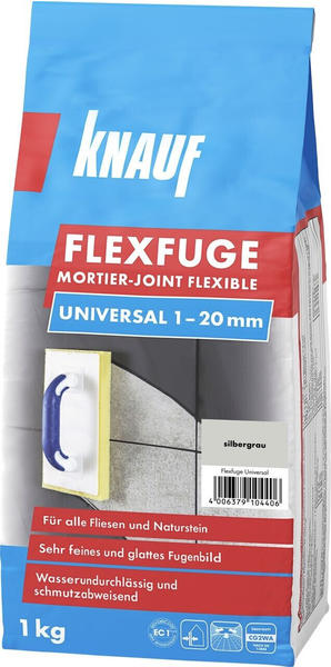 Knauf Flexfuge Universal 1-20mm 1kg silbergrau