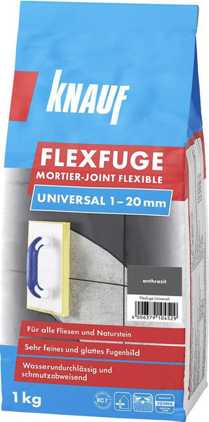 Knauf Flexfuge Universal 1-20mm 1kg anthrazit